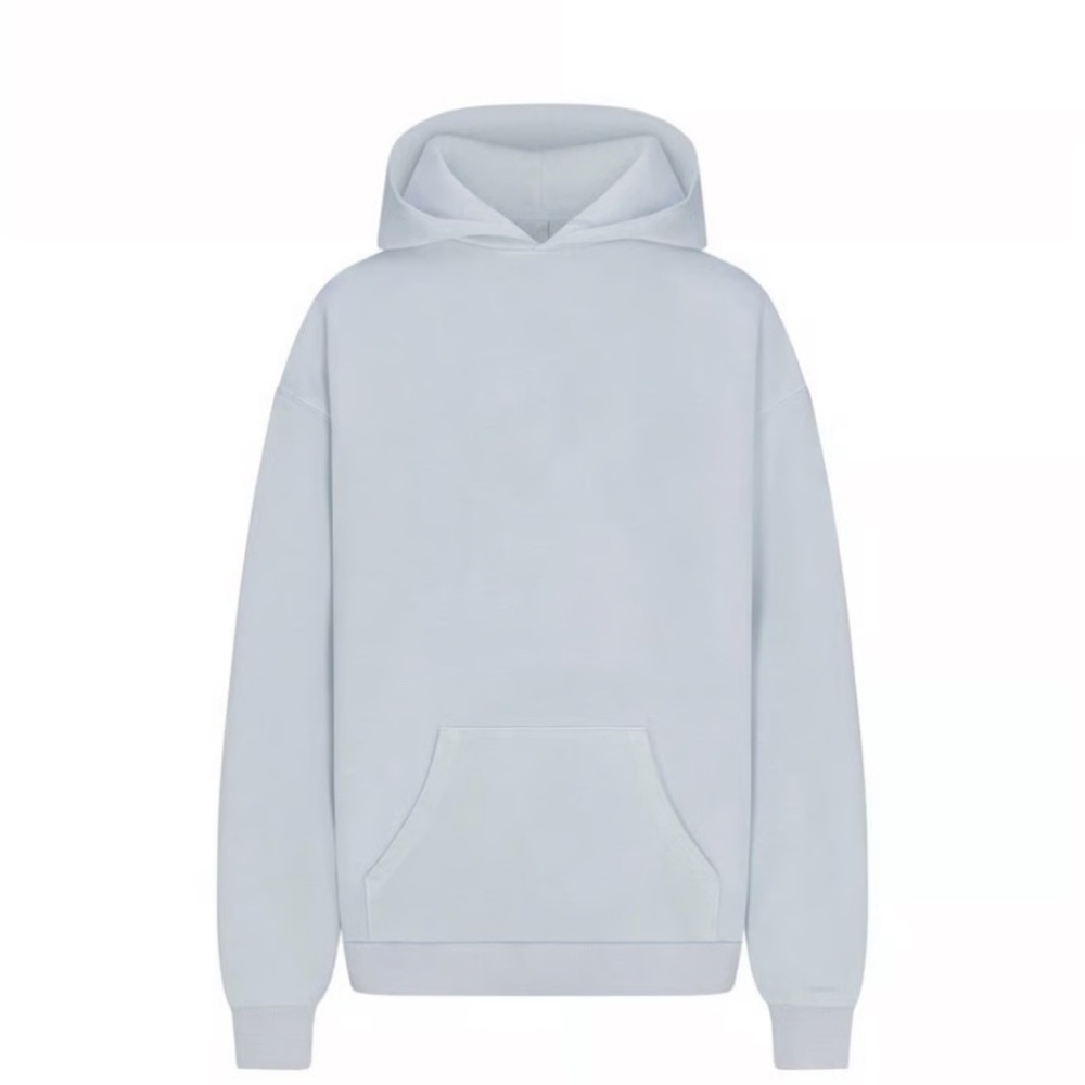 Skims Boyfriend Fleece Pullover Hoodie - Zen Blue Small NWT